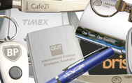 Laser engraved promotional goods, pens and key chains etc 